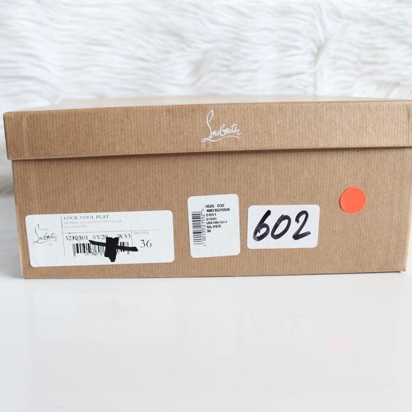 Christian Louboutin Lock Cool Metallic Croc-Embossed Leather Chunky Sandals - Picture 16 of 16